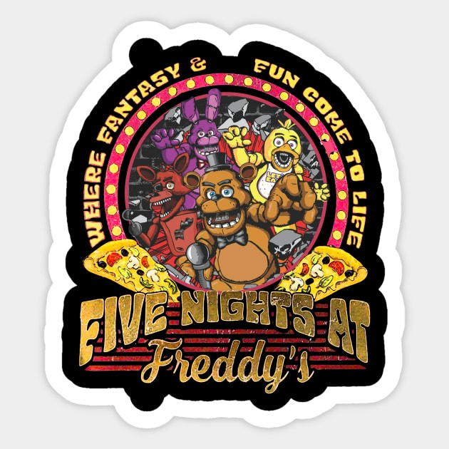 Five nights at freddys party Sticker by huskaria